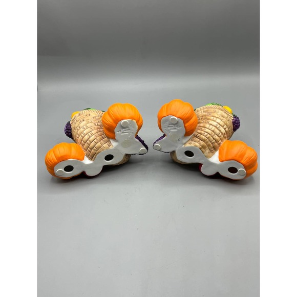 Partylite Harvest Time Cornucopia Taper Candle Holders  Thanksgiving Table Decor - Picture 9 of 10